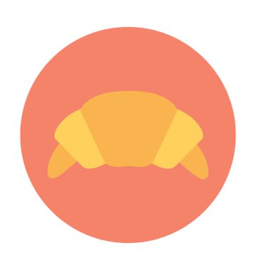 Kruvasan Düz Vektör Simgesi