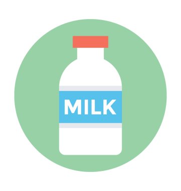 süt şişesi vektör simgesi