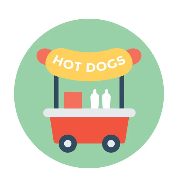 Hotdogs Kar Vector Icon — Stockvector