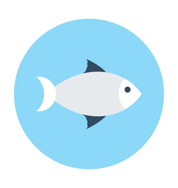 Fisch Flat Vector Icon — Stockvektor