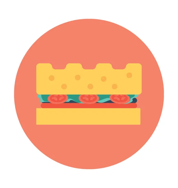 Burger Plat Icône Vectorielle — Image vectorielle