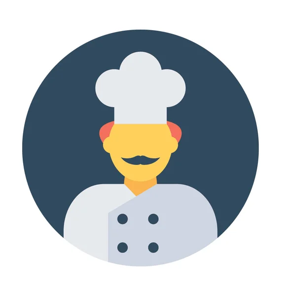 Restaurant Chef Vector Icon — Stockvector