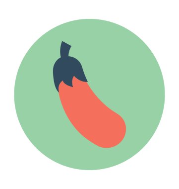 patlıcan düz vektör simgesi