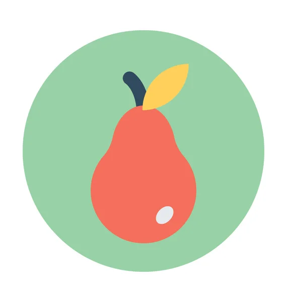Pear Platte Vector Icon — Stockvector