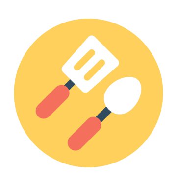 Çatal bıçak Düz Vektör Simgesi