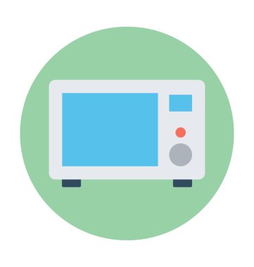 fırın düz vektör simgesi