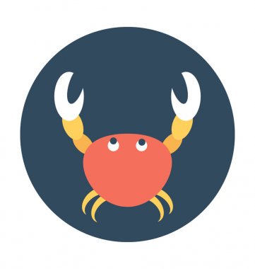 Istakoz düz vektör simgesi