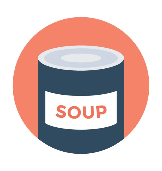Soupe Plat Vectoriel Icône — Image vectorielle