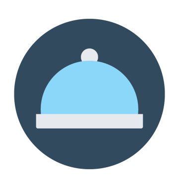 Tabağı düz vektör simgesi