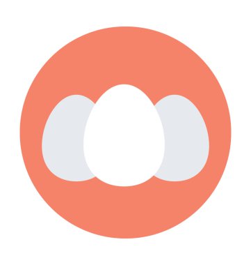 Yumurta Düz Vektör Simgesi