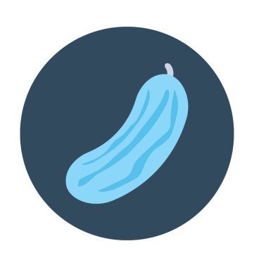 Salatalık düz vektör simgesi