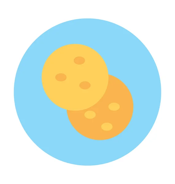 饼干平面矢量图标 — 图库矢量图片