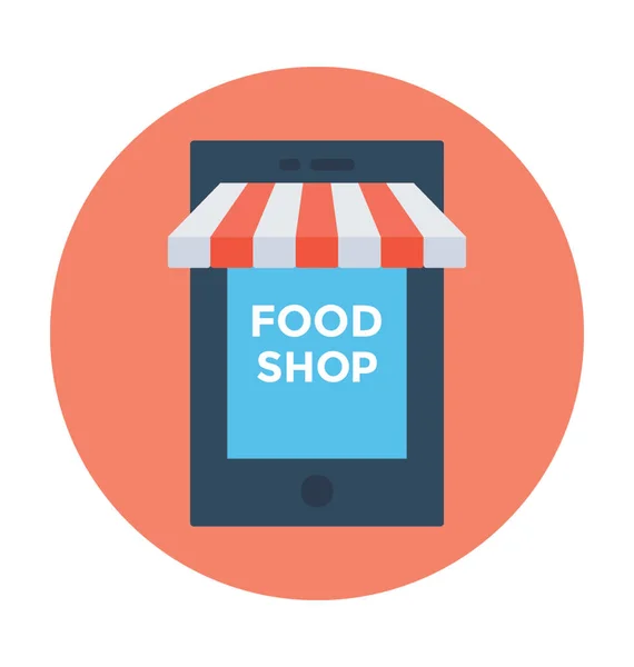 Food Shop Vector Icon — Stock Vector