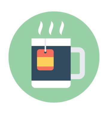 Anlık çay vektör simgesi