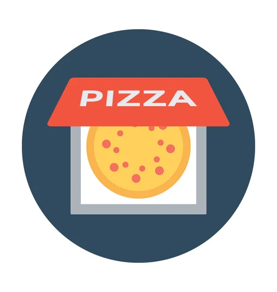 Pizzakartonvektorsymbol — Stockvektor