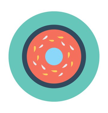donut düz vektör simgesi