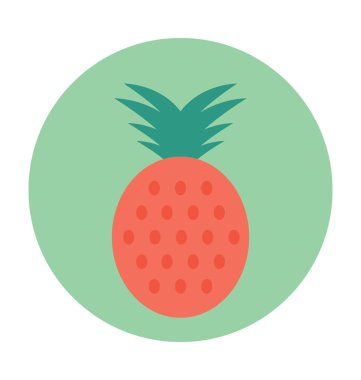 ananas düz vektör simgesi
