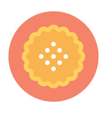 Bisküvi düz vektör simgesi