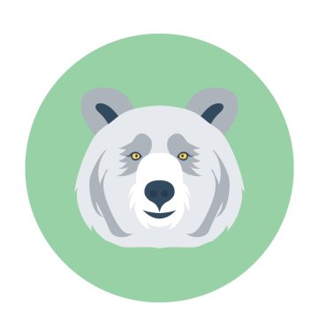 Kurt düz vektör simgesi