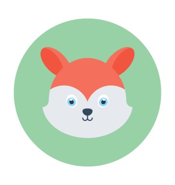 Tavşan düz vektör simgesi