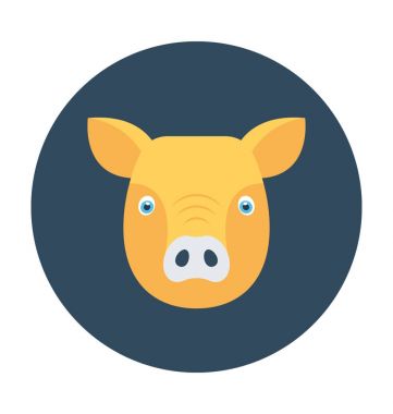 domuz yassı vektör simgesi