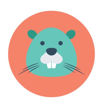 Sıçan düz vektör simgesi