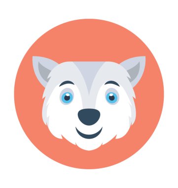 Fox düz vektör simgesi