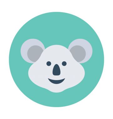 Wombat düz vektör simgesi