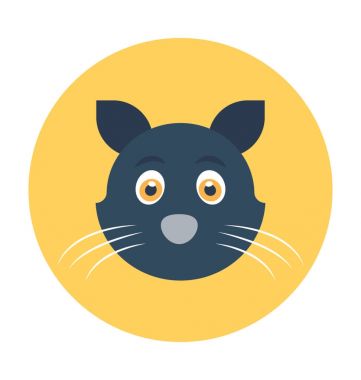  Kedi düz vektör simgesi