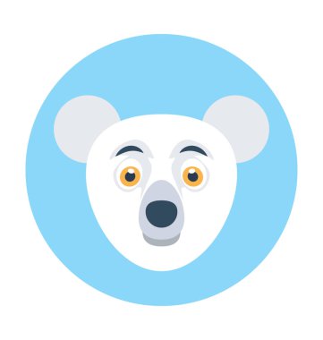 Koala düz vektör simgesi