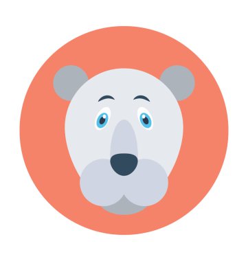 Su aygırı düz vektör simgesi