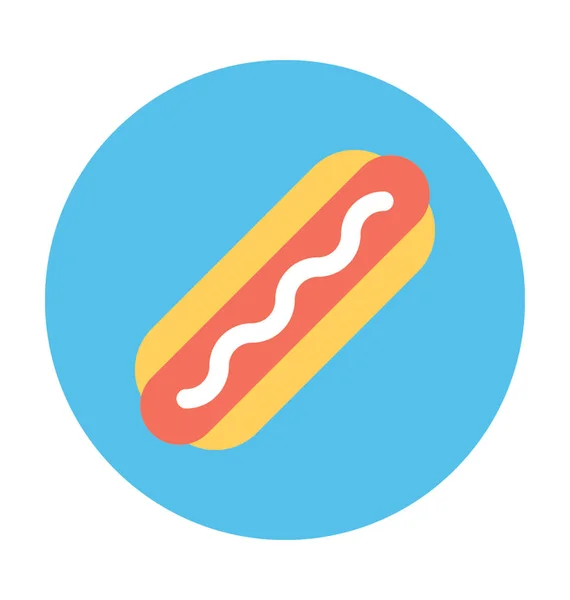 Hotdog Vector Pictogram — Stockvector