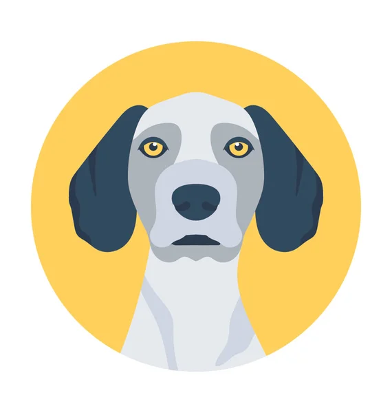 Perro plano Vector icono — Vector de stock