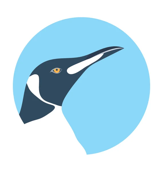 Papegaaiduiker platte Vector Icon — Stockvector