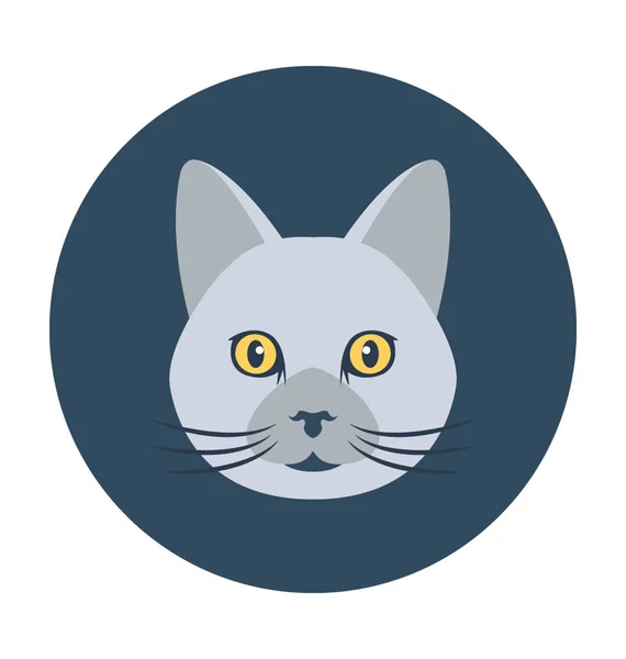 Cat flat Vector Icon — Stock Vector