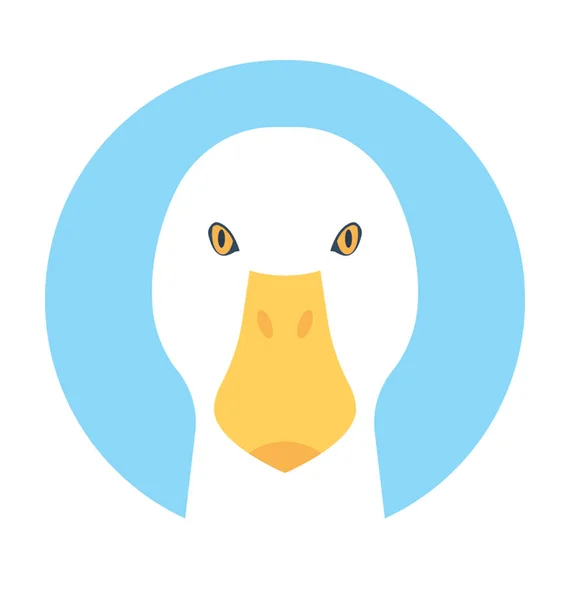 Icône vectorielle plate de canard — Image vectorielle