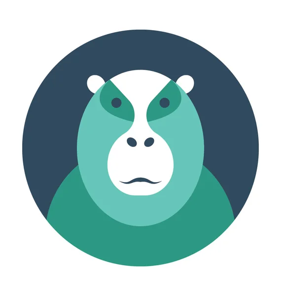 Gorilla lapos Vector Icon — Stock Vector