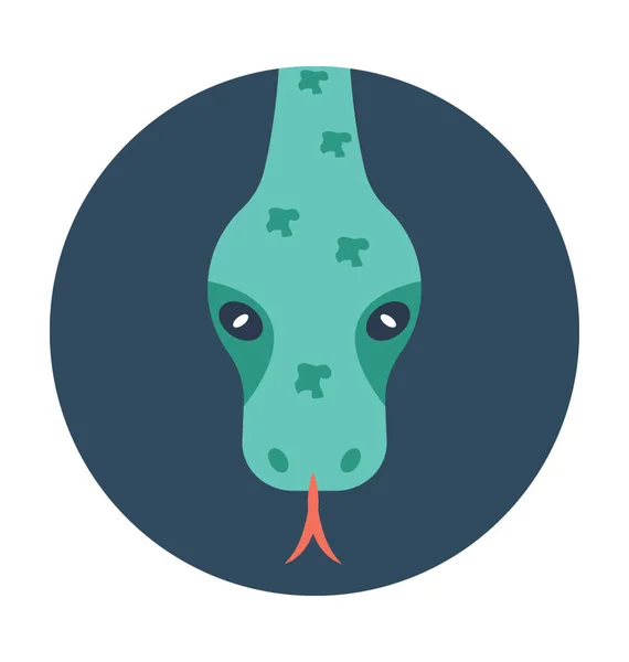 Serpiente icono vector plano — Archivo Imágenes Vectoriales