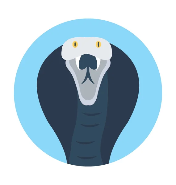 Serpiente icono vector plano — Archivo Imágenes Vectoriales