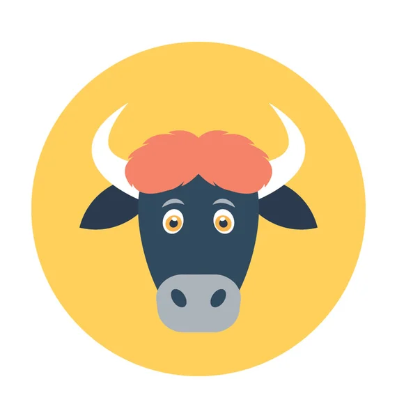 Αγελάδα επίπεδη εικόνα διάνυσμα — Διανυσματικό Αρχείο