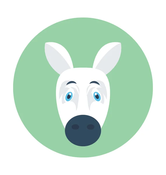 Burro plano Vector icono — Vector de stock