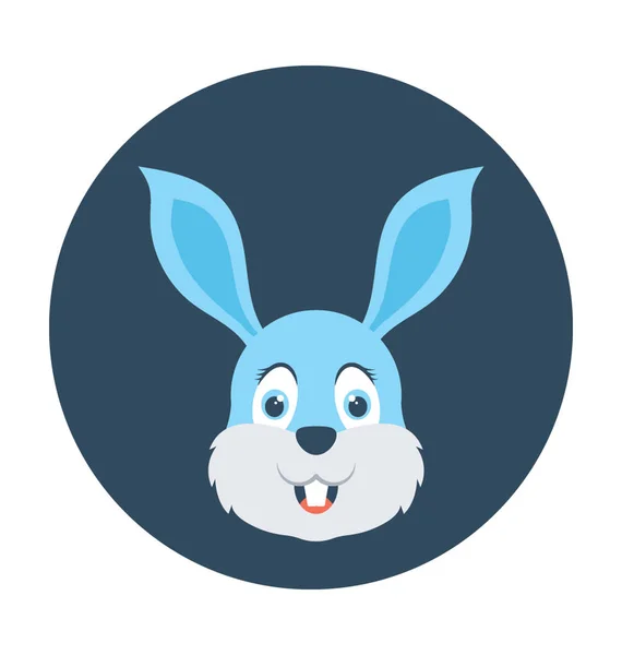 Tavşan düz vektör simgesi — Stok Vektör