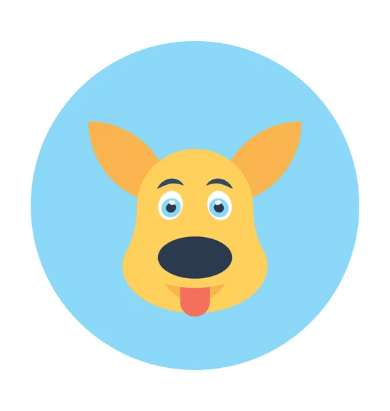 Dog Flat Vector Icon — Stock Vector