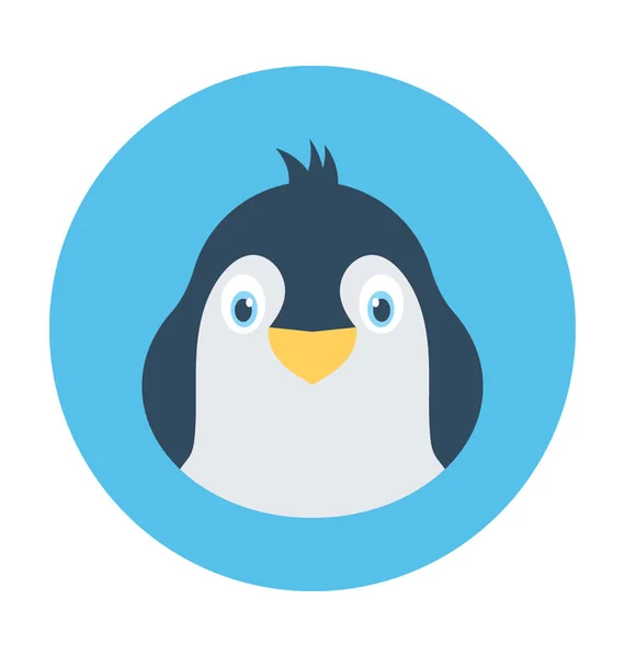 Pinguïn platte Vector Icon — Stockvector