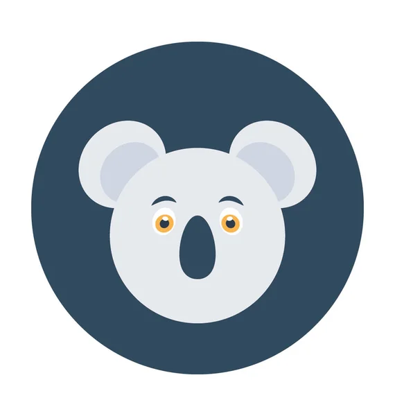 Koala płaskie Vector Icon — Wektor stockowy