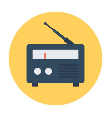 radyo düz vektör simgesi