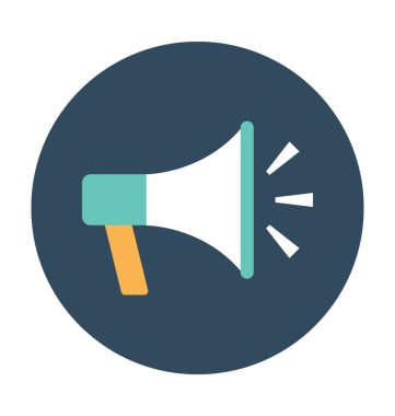 megafon düz vektör simgesi