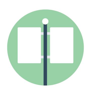 Reklam düz vektör simgesi