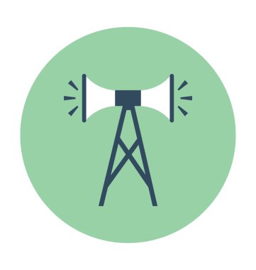 Duyuru düz vektör simgesi