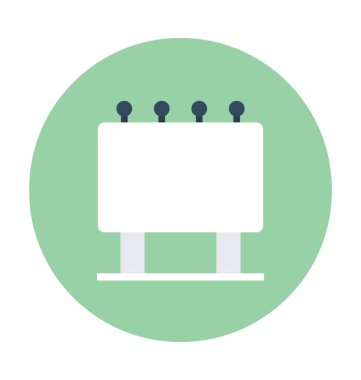 Billboard düz vektör simgesi